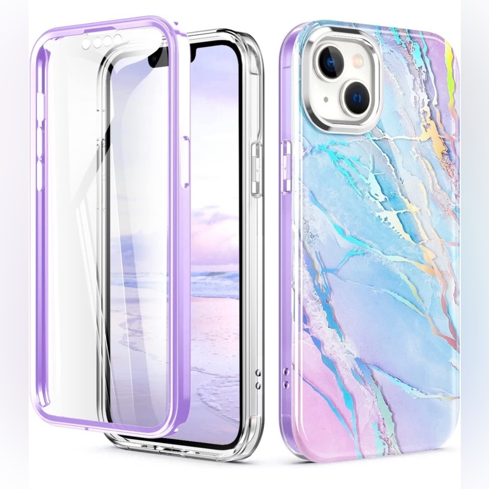 14 6.1 inch 5G Case with Screen Protector dual layer 360 shockproof
